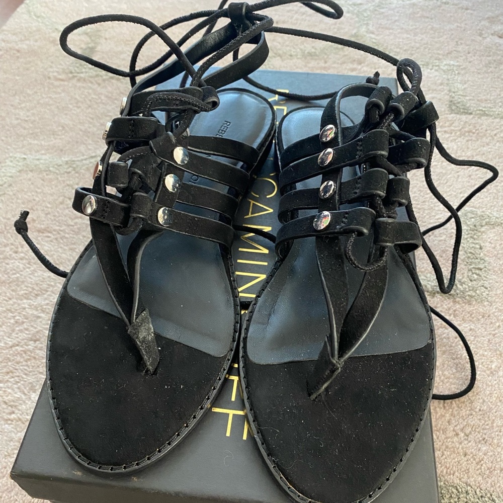 REBECCA MINKOFF Suede Gladiator Sandals